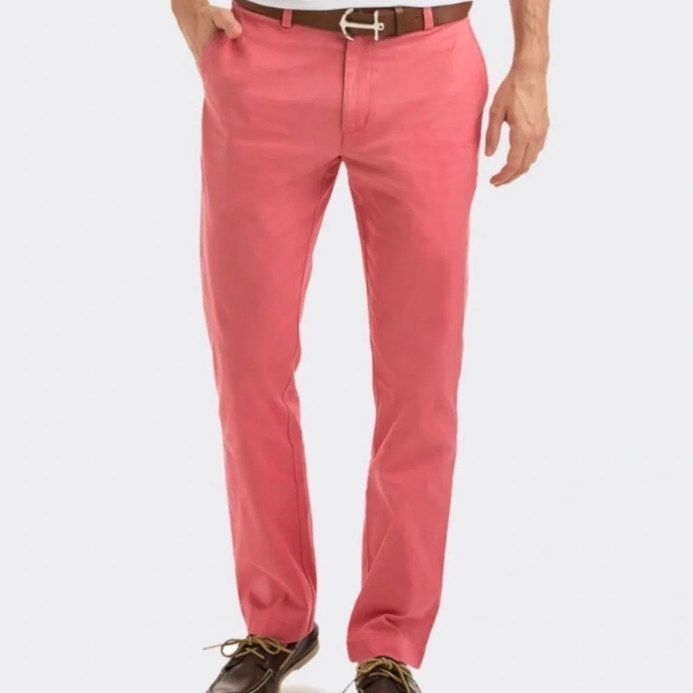 NWT VINEYARD VINES / Salmon Pink Club Pants Straight Leg Size 32x30